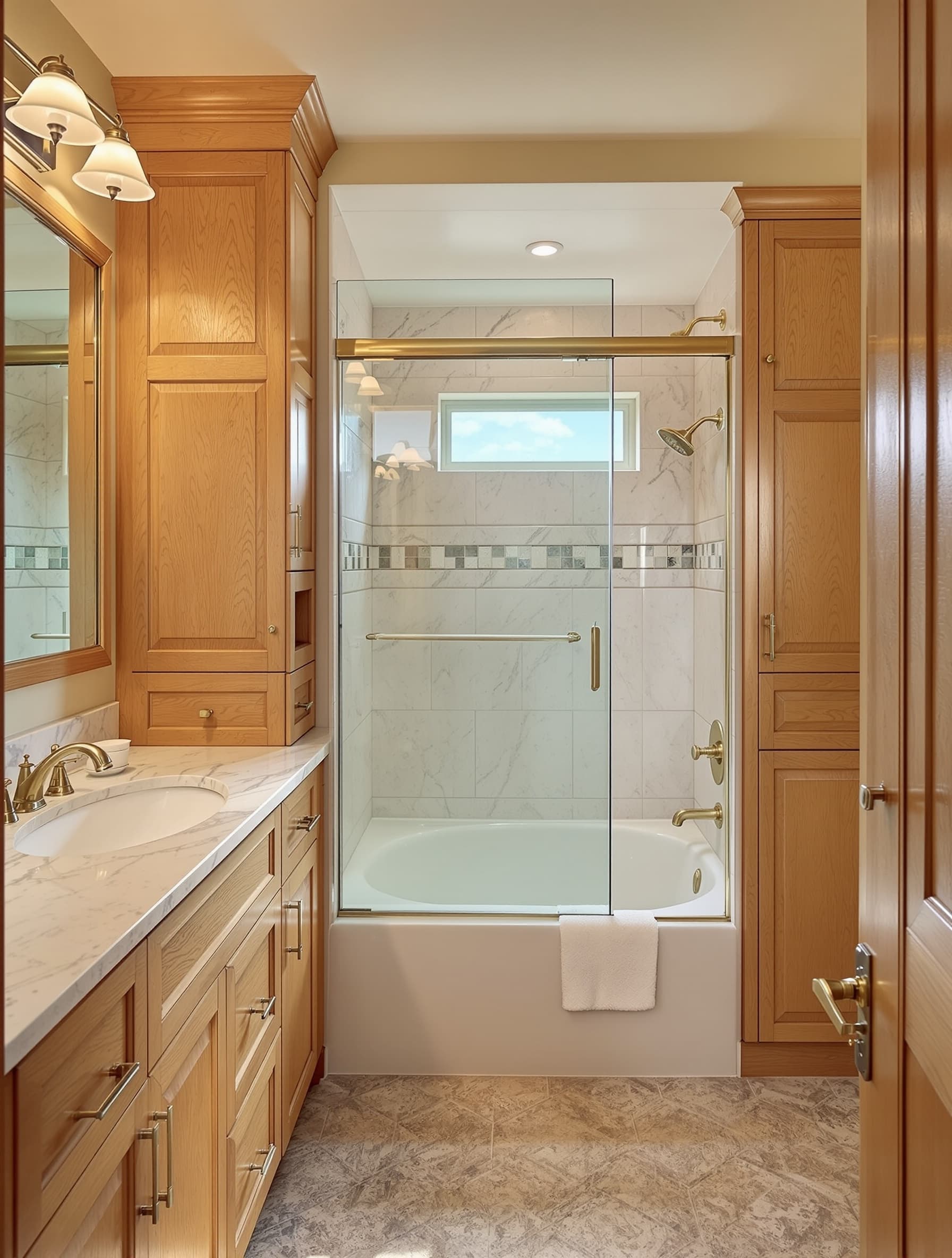 Garden City bathroom before renovation