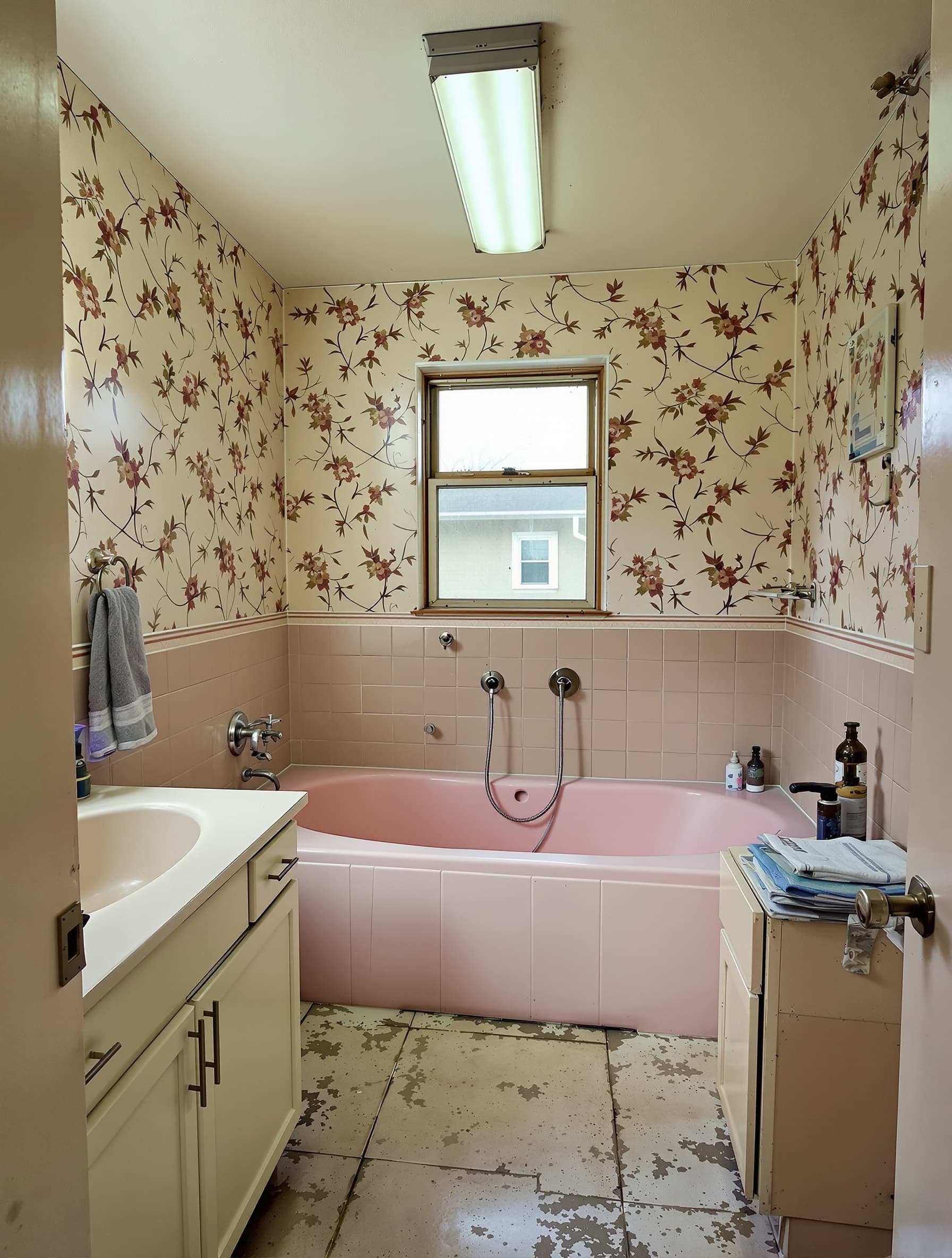 Hicksville bathroom before renovation